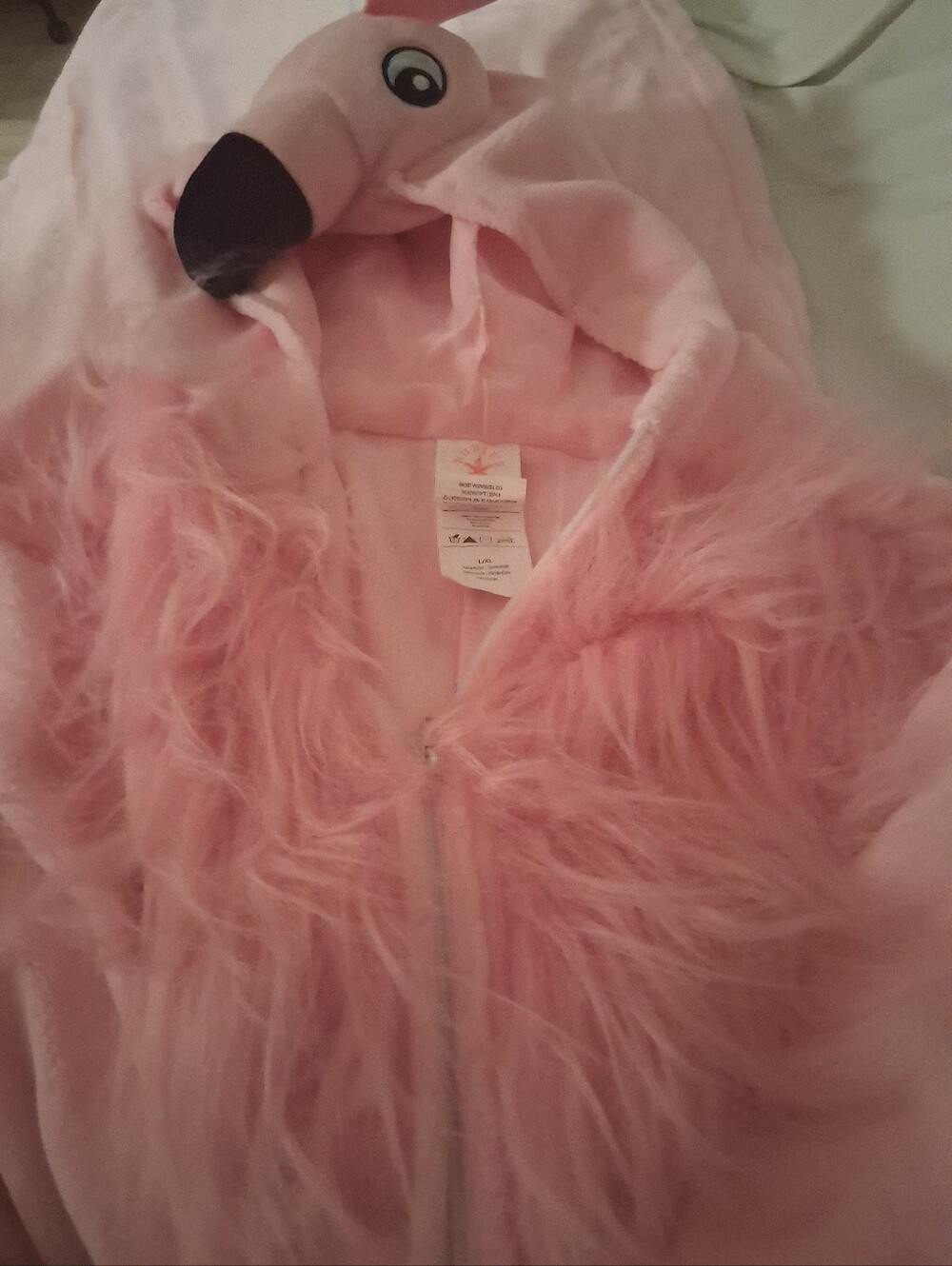 Rubies Adult Hooded Animal Flamingo Comfy Wear Onesie L/XL